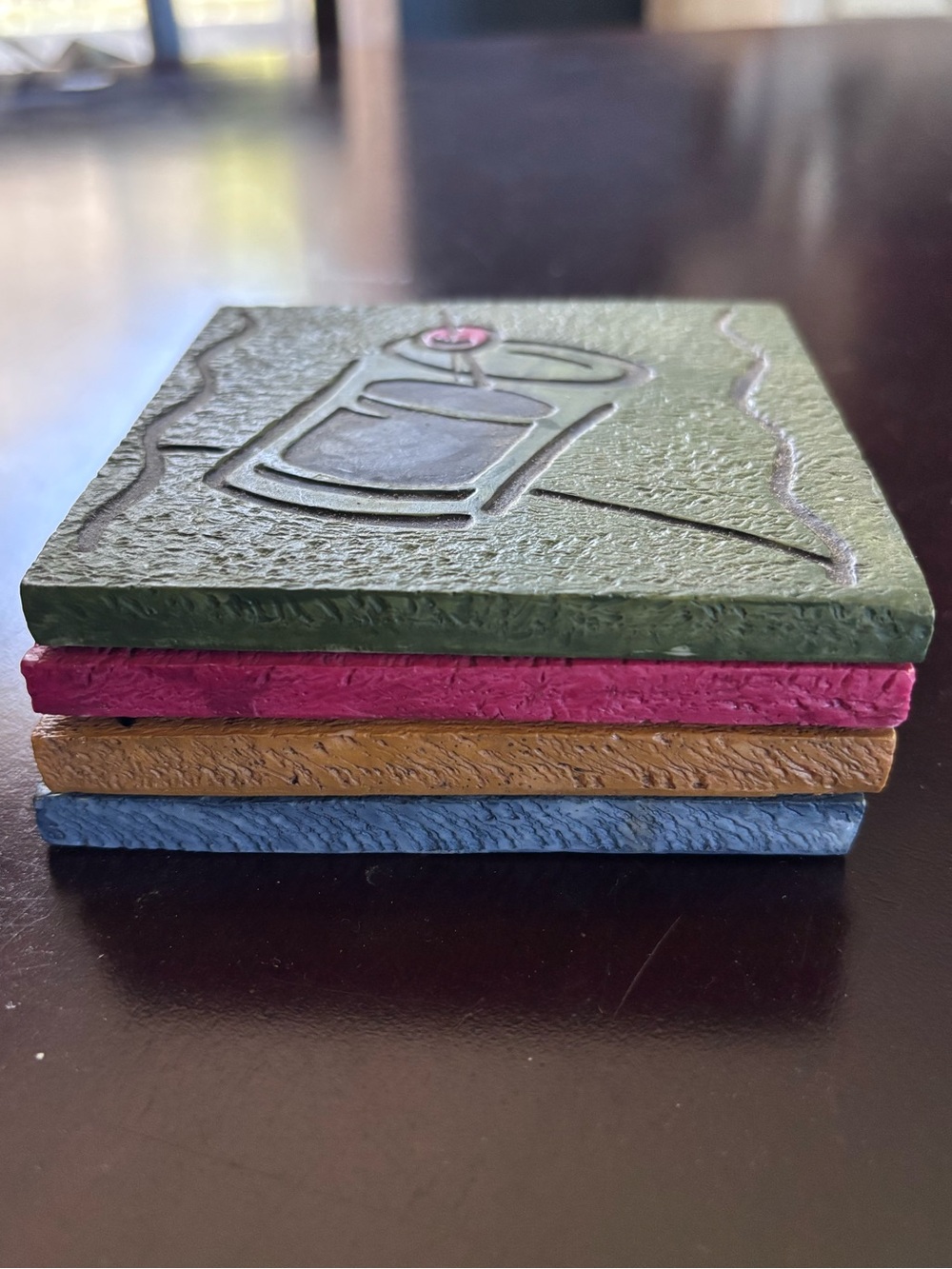 4 Colorful Cocktail Coaster - Picture 3 of 3